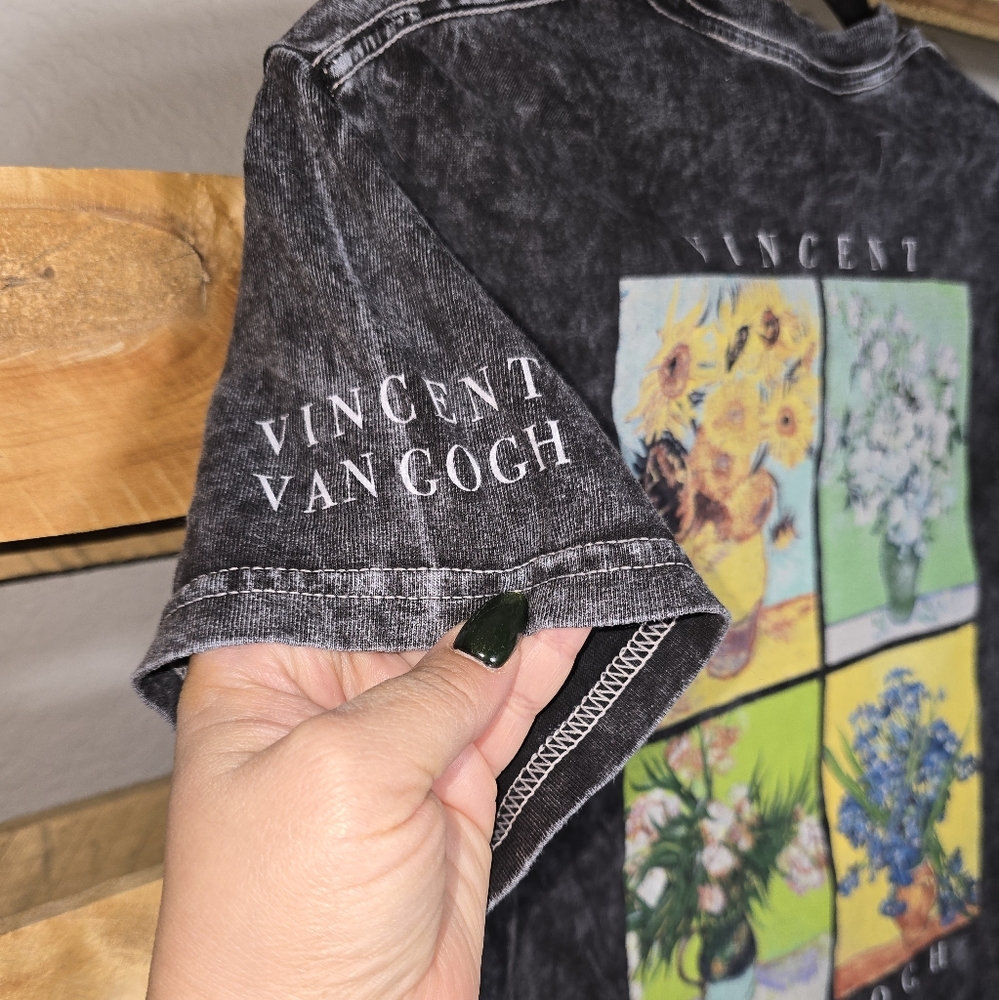 Vincent Van Gogh Graphic T-Shirt Size:S Color:Black - Picture 4 of 5